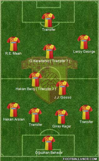 Göztepe A.S. 4-2-3-1 football formation