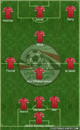 Egypt 3-4-3 football formation