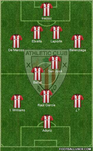 Athletic Club 4-2-3-1 football formation