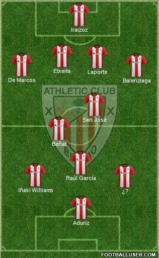 Athletic Club 4-2-3-1 football formation