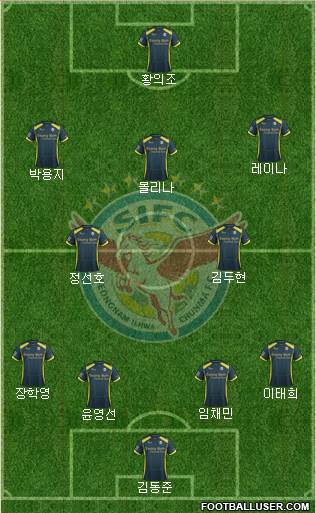 Seongnam Ilhwa Chunma 4-4-1-1 football formation