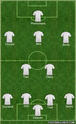 Championship Manager Team 4-2-3-1 football formation