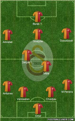 Galatasaray SK 4-2-3-1 football formation