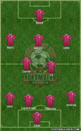 FC Vitebsk 4-2-3-1 football formation