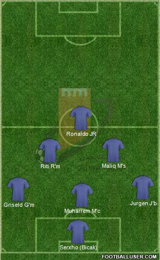 Ajman 4-3-2-1 football formation