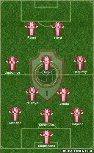 R Antwerp FC 3-5-2 football formation