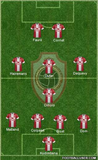 R Antwerp FC 4-1-3-2 football formation