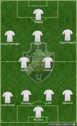 CR Vasco da Gama 4-2-3-1 football formation