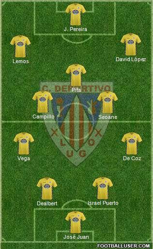 C.D. Lugo 4-2-1-3 football formation