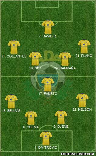 A.D. Alcorcón 4-1-4-1 football formation