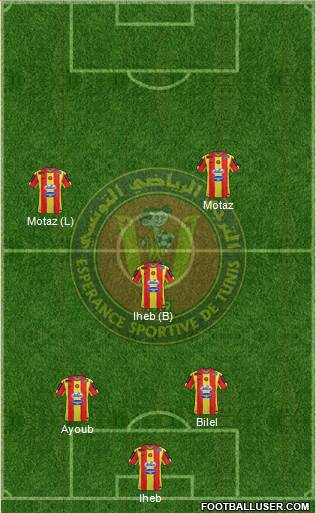Espérance Sportive de Tunis 4-5-1 football formation