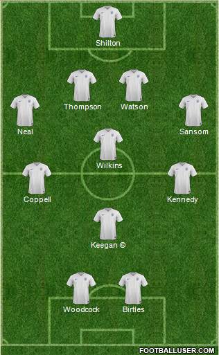 England 4-3-1-2 football formation