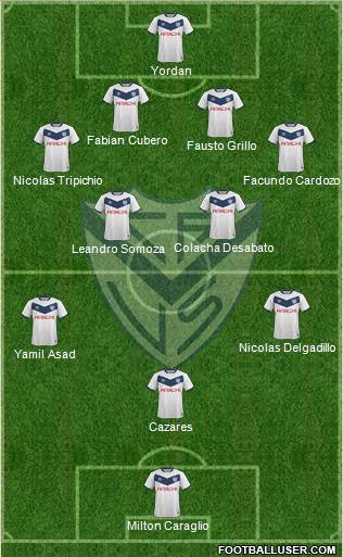 Vélez Sarsfield 4-2-3-1 football formation