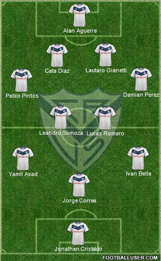 Vélez Sarsfield 4-2-3-1 football formation