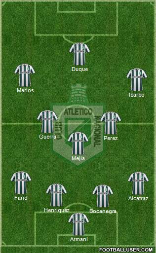 CDC Atlético Nacional 4-3-2-1 football formation