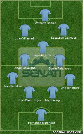 Deportivo Senati 4-3-2-1 football formation