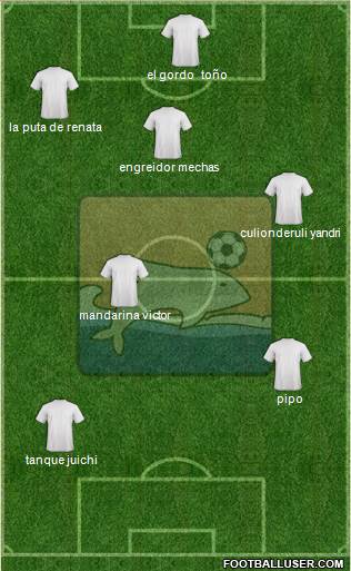 Delfín SC 5-4-1 football formation