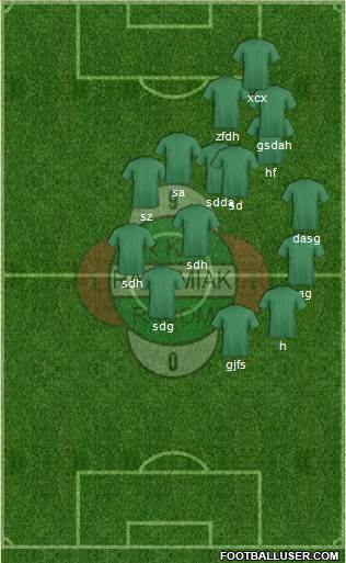 Radomiak Radom 4-1-3-2 football formation