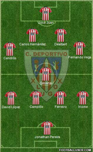 C.D. Lugo 4-3-1-2 football formation