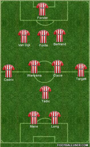 Southampton 3-5-2 football formation