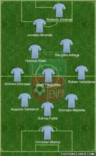 La Peña Sporting C football formation