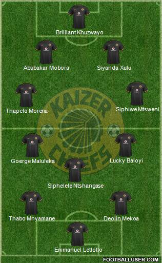Kaizer Chiefs 4-3-2-1 football formation