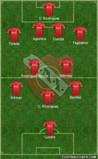 Independiente 4-4-1-1 football formation