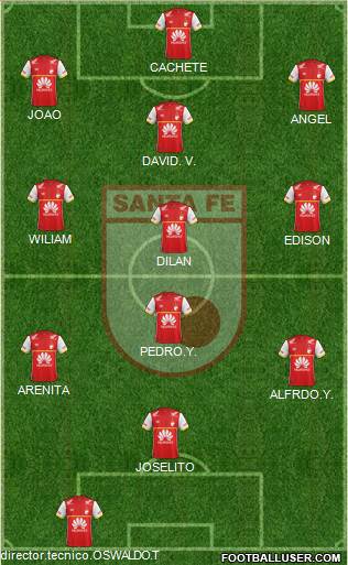 Santa Fe CD 5-4-1 football formation