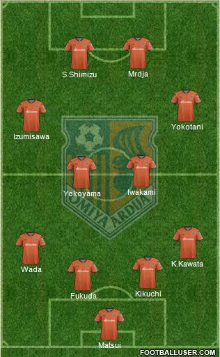Omiya Ardija 4-4-2 football formation