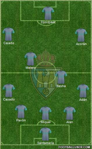 S.D. Ponferradina 5-4-1 football formation
