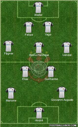 SC Corinthians Paulista 4-1-4-1 football formation