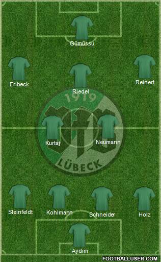 VfB Lübeck 4-2-3-1 football formation