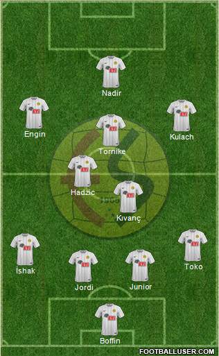 Eskisehirspor 4-4-1-1 football formation