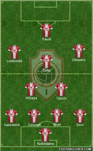 R Antwerp FC 4-2-3-1 football formation