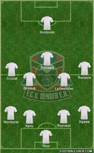 FCV Dender E.H. 4-4-1-1 football formation