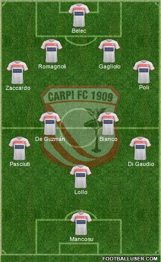 Carpi 4-4-1-1 football formation