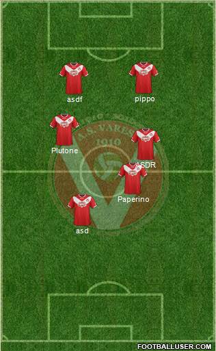 Varese 4-3-1-2 football formation