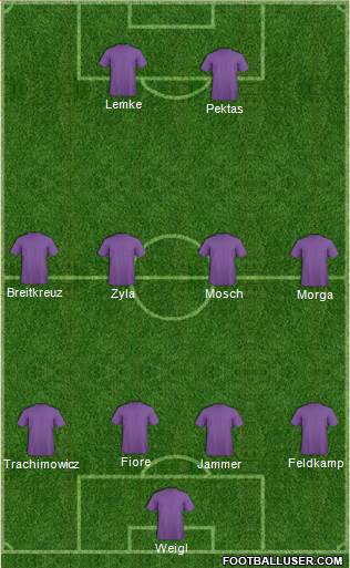 Dream Team 4-4-2 football formation