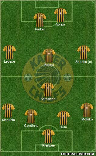 Kaizer Chiefs 4-1-3-2 football formation