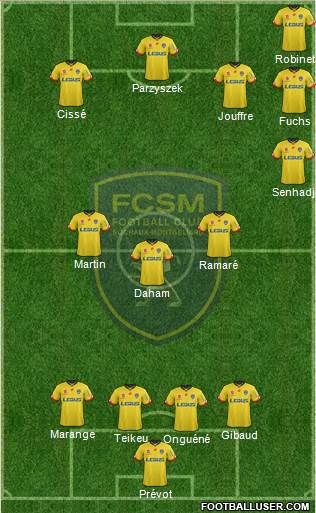 FC Sochaux-Montbéliard 4-3-3 football formation