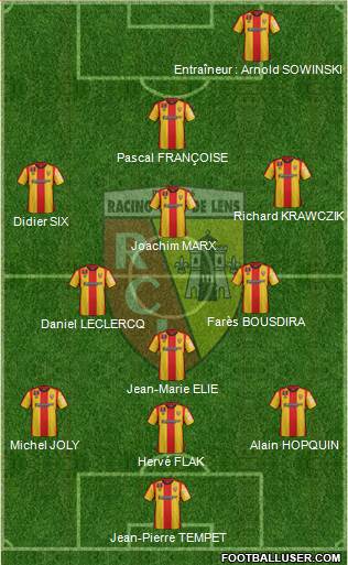 Racing Club de Lens football formation