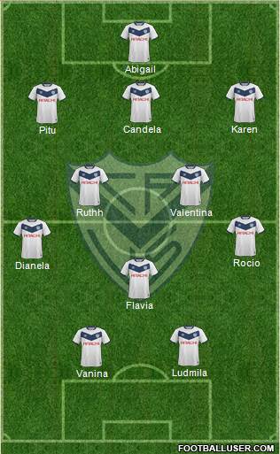 Vélez Sarsfield 3-4-1-2 football formation
