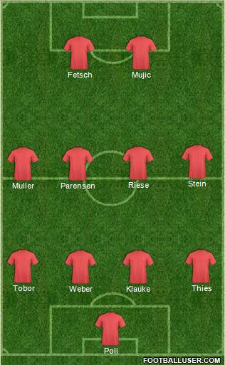 Dream Team 4-4-2 football formation