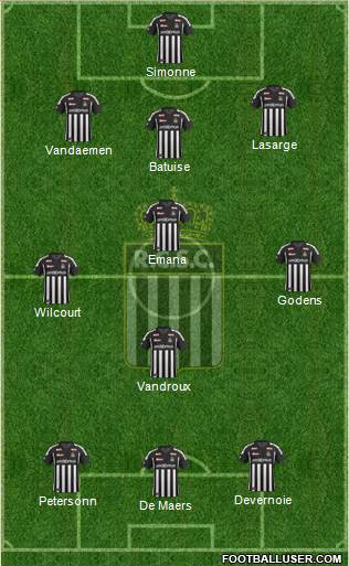 Sporting du Pays de Charleroi 3-4-3 football formation