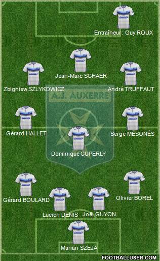 A.J. Auxerre 4-3-3 football formation