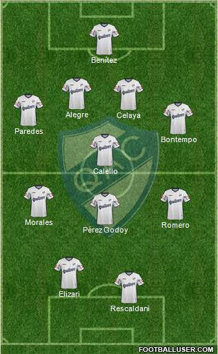 Quilmes 4-1-3-2 football formation