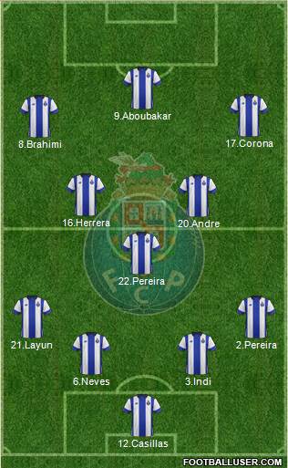 Futebol Clube do Porto - SAD 4-3-3 football formation