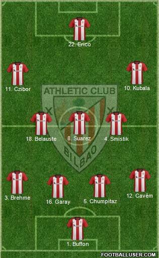 Athletic Club 4-3-3 football formation