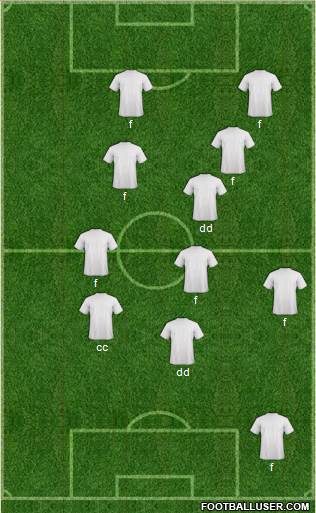 Euro 2012 Team 3-5-2 football formation
