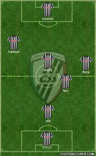 Club Sportif Sfaxien 4-1-3-2 football formation